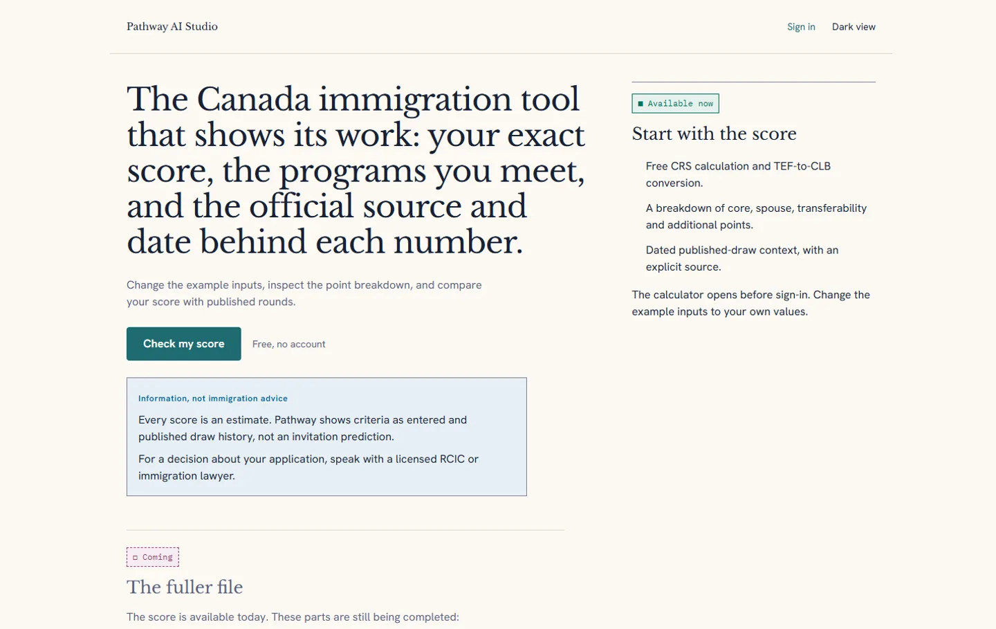 Pathway AI Studio home page, captured October 7, 2026